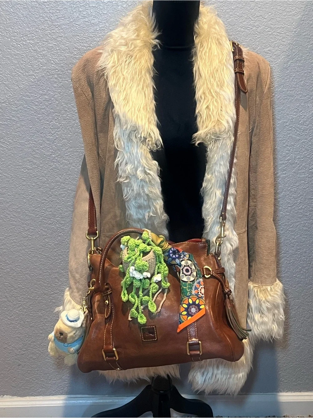 Dooney & Bourke Brown Leather Satchel
